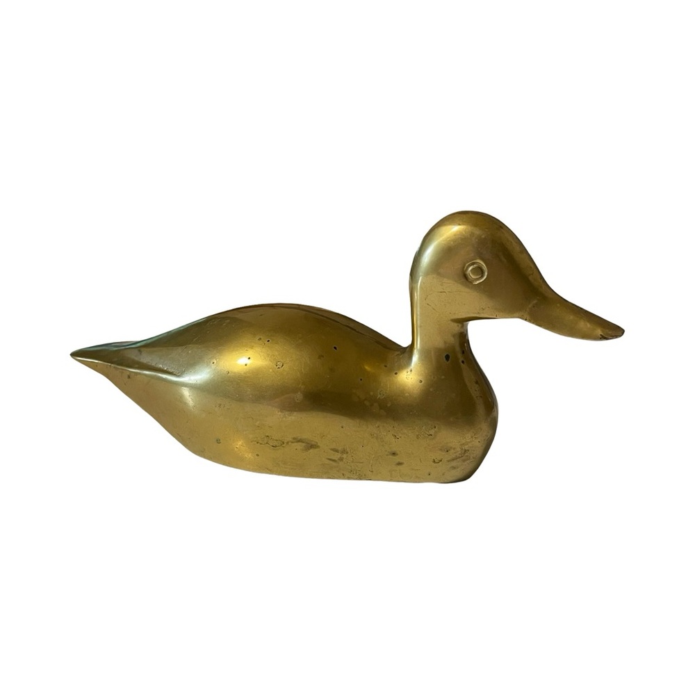✨ Vintage Heavy Brass Duck Figurine 🦆 - Picture 5 of 7